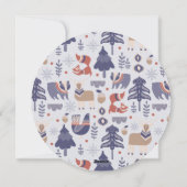 Personalisierter Skandinavier Nordischer Wald Feiertagskarte (Rückseite)