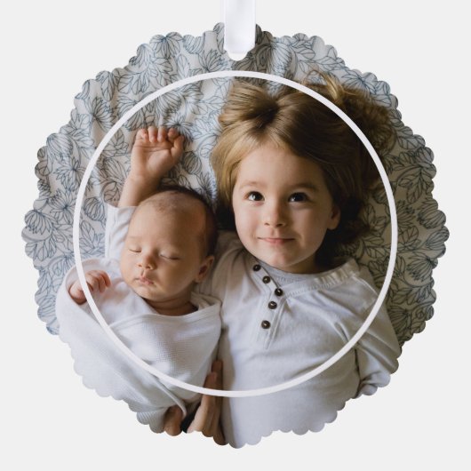 Personalisierter Skandinavier Nordischer Wald Ornament Karte (Rückseite)