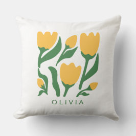 Personalisierter skandinavischer floraler Geburtst Kissen