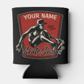 Personalisierter Skate Shop Schnupperklettern Skat Dosenkühler (Rückseite)
