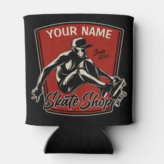 Personalisierter Skate Shop Schnupperklettern Skat Dosenkühler (Rückseite)