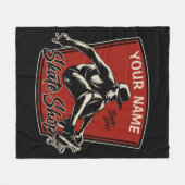 Personalisierter Skate Shop Schnupperklettern Skat Fleecedecke (Vorderseite (Horizontal))