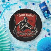 Personalisierter Skate Shop Schnupperklettern Skat Pappteller (Party)