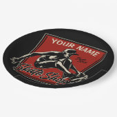 Personalisierter Skate Shop Schnupperklettern Skat Pappteller (Schrägansicht)