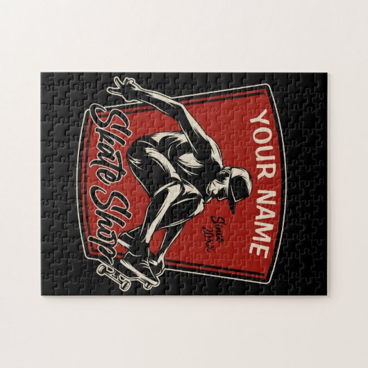 Personalisierter Skate Shop Schnupperklettern Skat Puzzle (Horizontal)