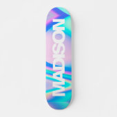 Personalisierter Skateboard Name Holographic Wave (Vorne)