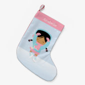 Personalisierter Skater mit niedlicher Kleiner Abb Kleiner Weihnachtsstrumpf (Vorderansicht (hängend))