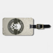 Personalisierter Skater NAME Skull Skateboarding S Gepäckanhänger (Vorderseite horizontal)