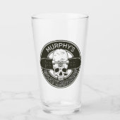 Personalisierter Skater NAME Skull Skateboarding S Glas (Vorderseite)