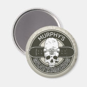 Personalisierter Skater NAME Skull Skateboarding S Magnet (Vorderseite/Rückseite)