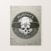 Personalisierter Skater NAME Skull Skateboarding S Puzzle (Vertikal)
