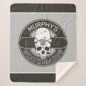 Personalisierter Skater NAME Skull Skateboarding S Sherpadecke (Vorderseite)