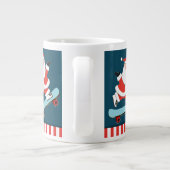 Personalisierter Skater Weihnachtsgeschenk Riesenk Jumbo-Tasse (Rückseite)