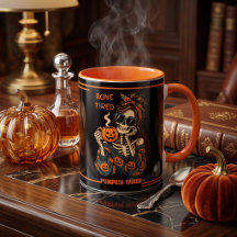 Personalisierter Skelett Halloween-Kaffee