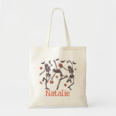 Personalisierter Skelettteppich oder Bonbons Tragetasche (Vorne)