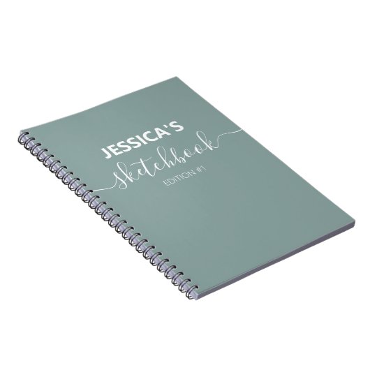 Personalisierter Sketchbook-Individuelle Name von Notizblock (Rechte Seite)