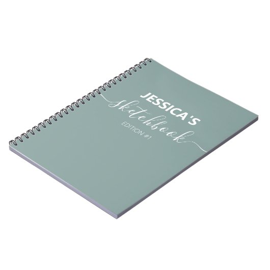 Personalisierter Sketchbook-Individuelle Name von Notizblock (Linke Seite)
