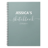 Personalisierter Sketchbook-Individuelle Name von Notizblock (Vorderseite)