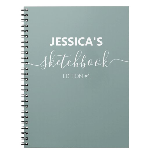 Personalisierter Sketchbook-Individuelle Name von  Notizblock (Vorderseite)