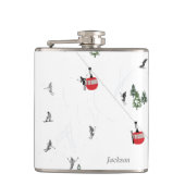 Personalisierter Skilift Flachmann (Vorderseite)