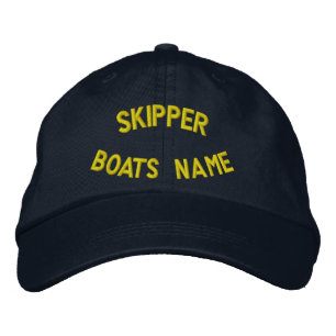 Personalisierter Skipper mit dem Namen Ihres Boote Bestickte Baseballkappe