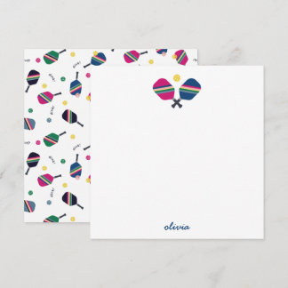 Personalisierter Skriptname Blue Note Card Pickleb Mitteilungskarte