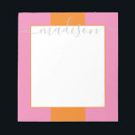 Personalisierter Skriptname Editor für Farbblock Notizblock<br><div class="desc">PreppyPrint.com - Fügen Sie diesem Notizblock Ihre personalisierte Touch hinzu. Klicken Sie auf "Personalisieren" und dann auf "Anpassen", um die Farbe und die Größe des Schriftartes zu ändern, um die richtige Suche nach Ihrem Namen anzupassen. Übertragen Sie dieses Design auch auf die Produkte Ihrer Wahl! Bitte besuchen Sie meinen Designer-Shop,...</div>