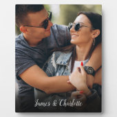 Personalisierter Skriptname Foto Fotoplatte (Vorderseite)