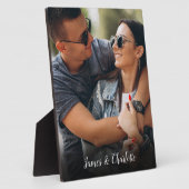 Personalisierter Skriptname Foto Fotoplatte (Seite)