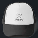Personalisierter Skriptname Golf Clubs Hat Truckerkappe<br><div class="desc">Personalisieren Sie den Namen in klassischer Schrift Typografie,  um ein einzigartiges Golfgeschenk zu schaffen und für jeden Golfer zu behalten. Entwickelt von Thisisnotme©</div>
