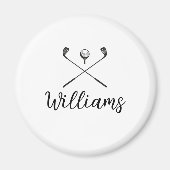 Personalisierter Skriptname Golfklubs Magnet (Vorne)
