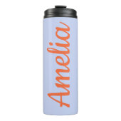 Personalisierter Skriptname Lavender Bridal Gevor Thermosbecher (Vorderseite)