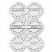 Personalisierter Skriptname Löschen Aufkleber (Vorderseite)