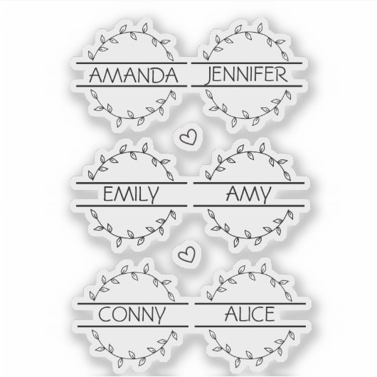 Personalisierter Skriptname Löschen Aufkleber (Vorderseite)