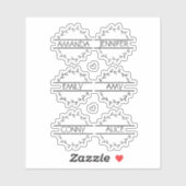 Personalisierter Skriptname Löschen Aufkleber (Blatt)