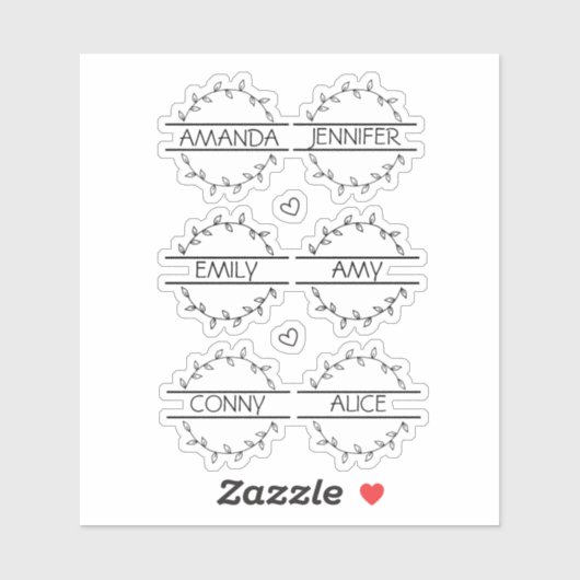 Personalisierter Skriptname Löschen Aufkleber (Blatt)