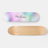 Personalisierter Skriptname Niedlich Girly Skatebo Skateboard (Horizontal)