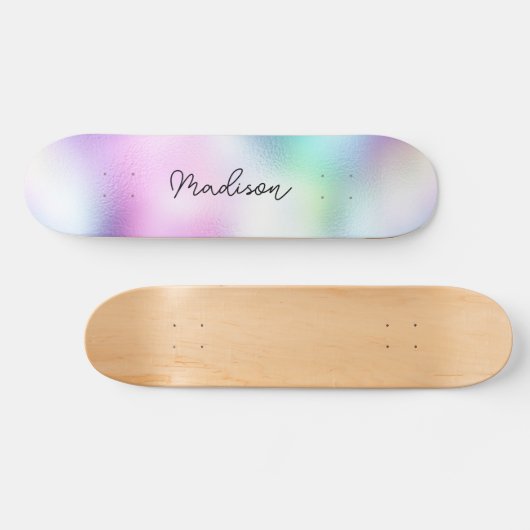 Personalisierter Skriptname Niedlich Girly Skatebo Skateboard (Horizontal)