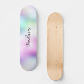 Personalisierter Skriptname Niedlich Girly Skatebo Skateboard (Vorderseite)