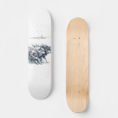 Personalisierter Skriptname Wolf Pack Skateboard (Vorderseite)