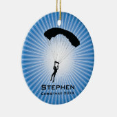 Personalisierter Sky Diving Parachuting Ornament (Rechts)