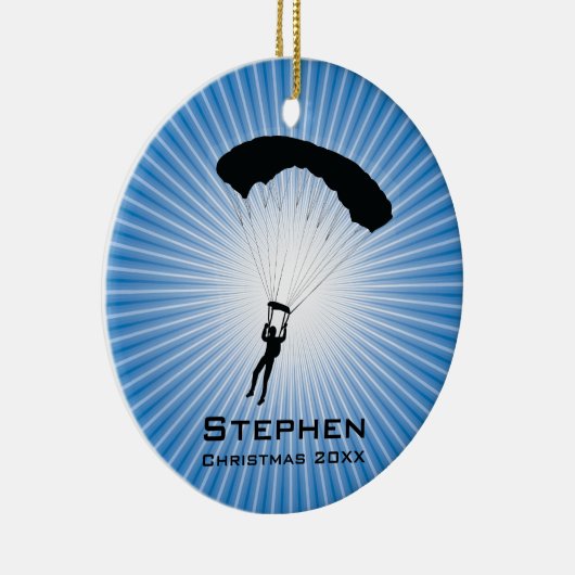 Personalisierter Sky Diving Parachuting Ornament (Rechts)