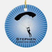 Personalisierter Sky Diving Parachuting Ornament (Hinten)