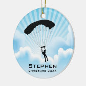 Personalisierter Sky Diving Parachuting Ornament (Links)