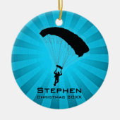 Personalisierter Sky Diving Parachuting Ornament (Vorne)