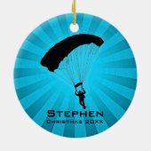 Personalisierter Sky Diving Parachuting Ornament (Hinten)