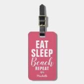 Personalisierter Sleep Beach Wiederholung Reisegep Gepäckanhänger (Vorderseite vertikal)
