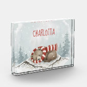 Personalisierter Sleeping Bear Foto-Block, Benutze Fotoblock (Links)