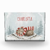 Personalisierter Sleeping Bear Foto-Block, Maßgesc Fotoblock (Vorderseite)