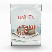 Personalisierter Sleeping Bear Foto-Block, Maßgesc Fotoblock (Vorderseite)